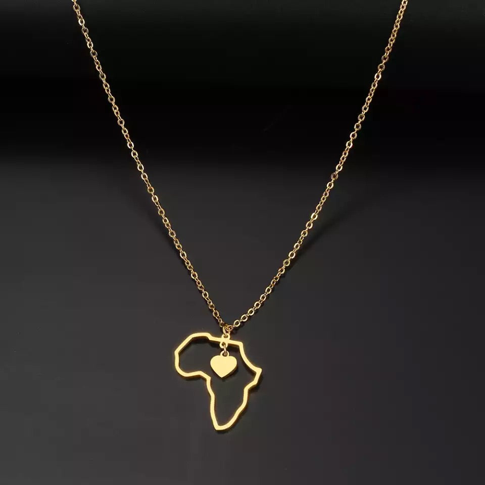 Colgante áfrica pequeño corazon